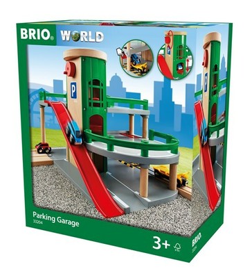 wooden train garage